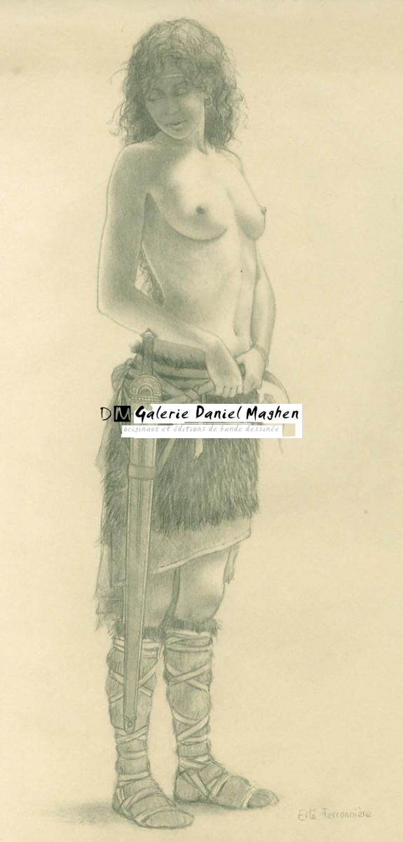 femme - Erlé Ferronnière - Mine de plomb sur papier - 1694