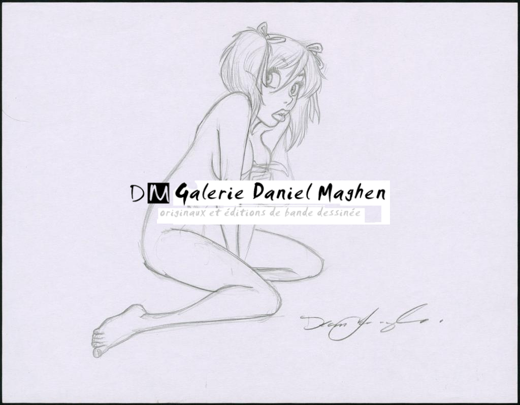 Mandy nue - Dean Yeagle - Crayon de couleur sur papier - 2913