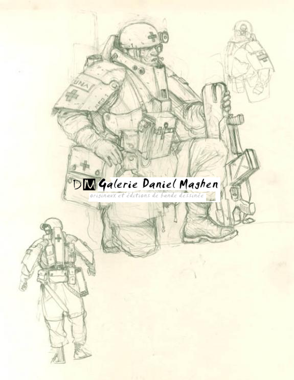 soldat infirmier - Karl Kopinski - Mine de plomb sur papier - 4466