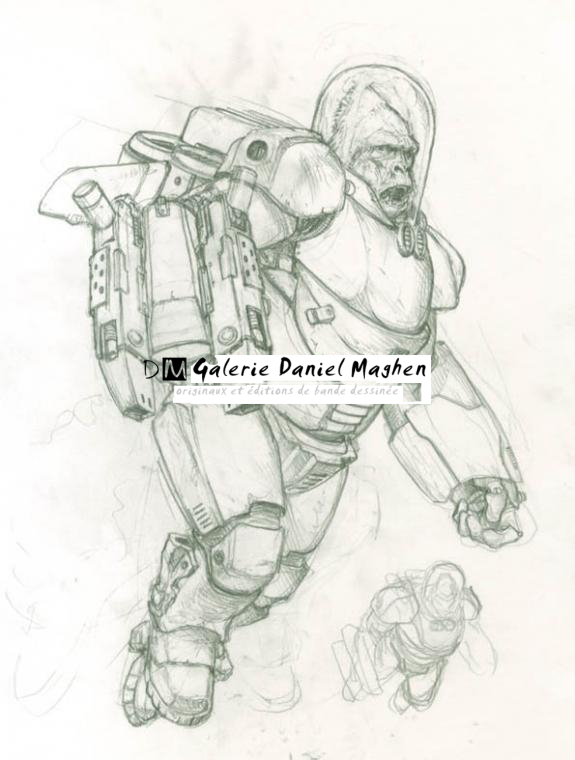 Singe - Karl Kopinski - Mine de plomb sur papier - 1752