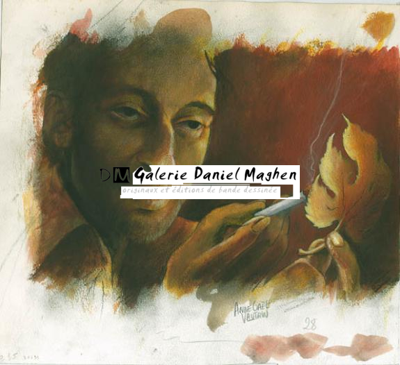 brûle feuille - Anne Gaël Vautrin - Encre de couleur et mine de plomb sur papier - 1718