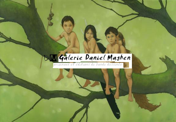 4elfes (2filles+ 2garçons) sur branche - Erlé Ferronnière - 1758