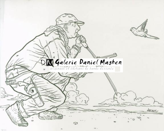 Oiseau - Geof Darrow - Encre de Chine - 1835