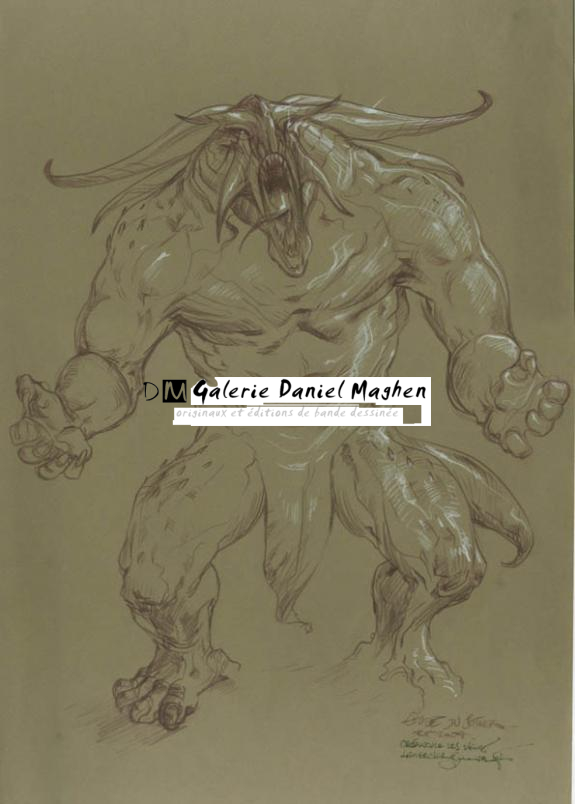 Étude du Sotner - Gwendal Lemercier - Crayon de couleur sur papier - 1878