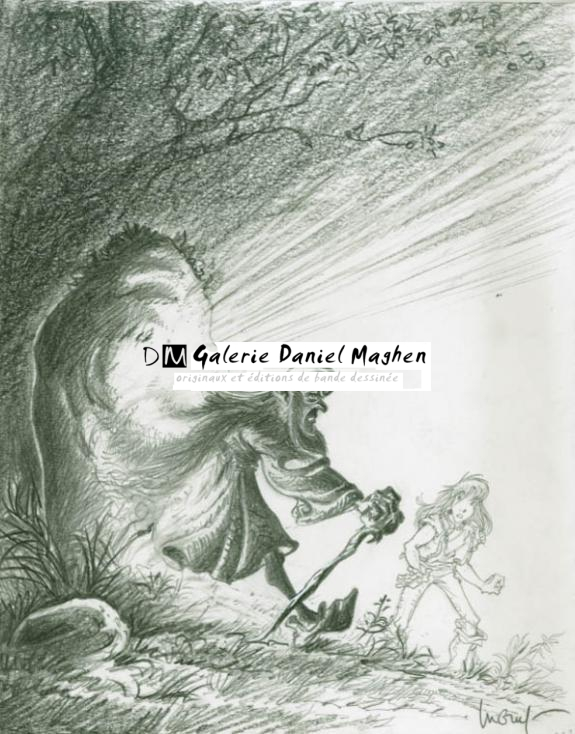 Dessin pour Tirage de Tête - Philippe Luguy - Mine de plomb sur papier - 1888