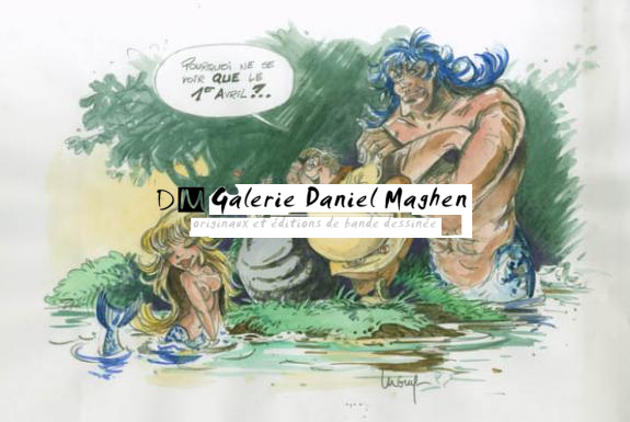 dessin inédit - Philippe Luguy - Aquarelle et mine de plomb sur papier - 1901