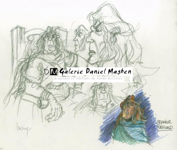 Tome 14 à paraître - Philippe Luguy - Mine de plomb et crayon de couleur - 1902