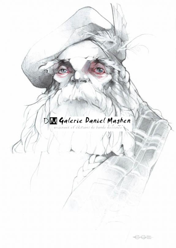 Nain écossais - Guillermo Gonzalez - Mine de plomb et crayon de couleur - 2026