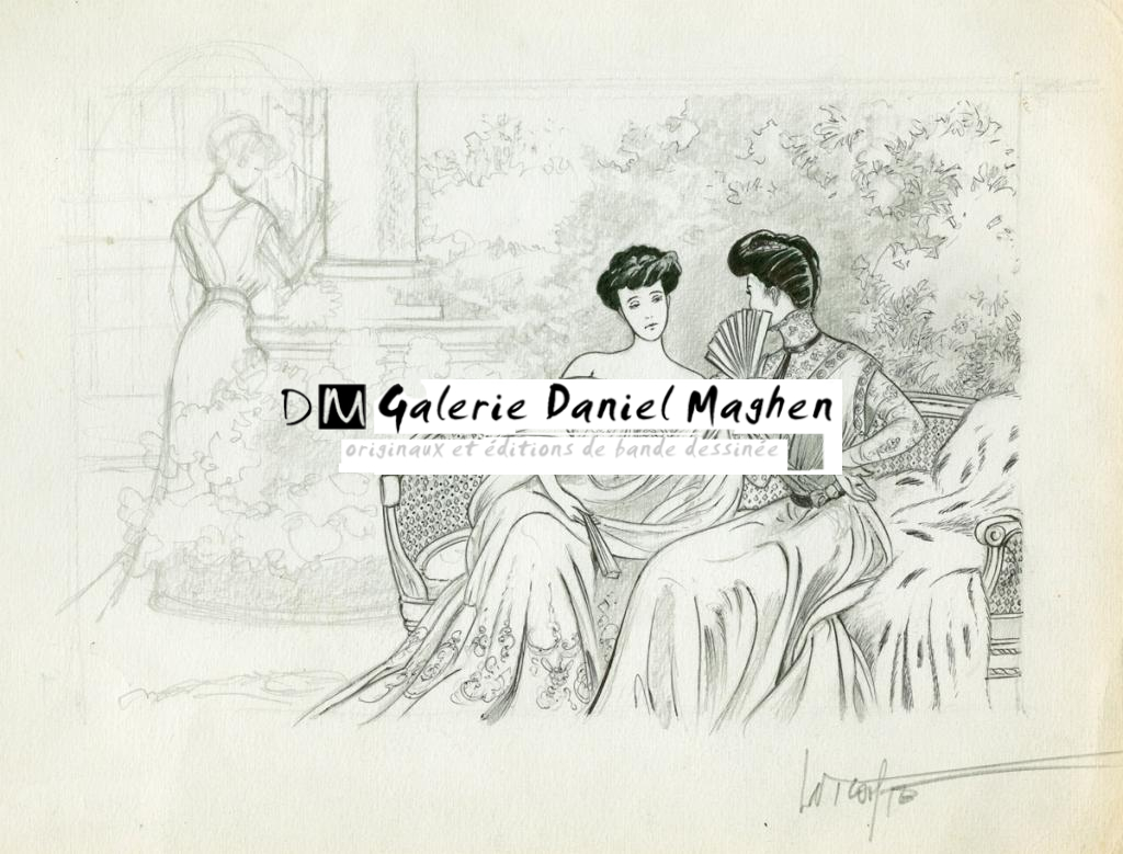 Femmes au jardin - Laurent Vicomte - Mine de plomb, bic et encre - 2464