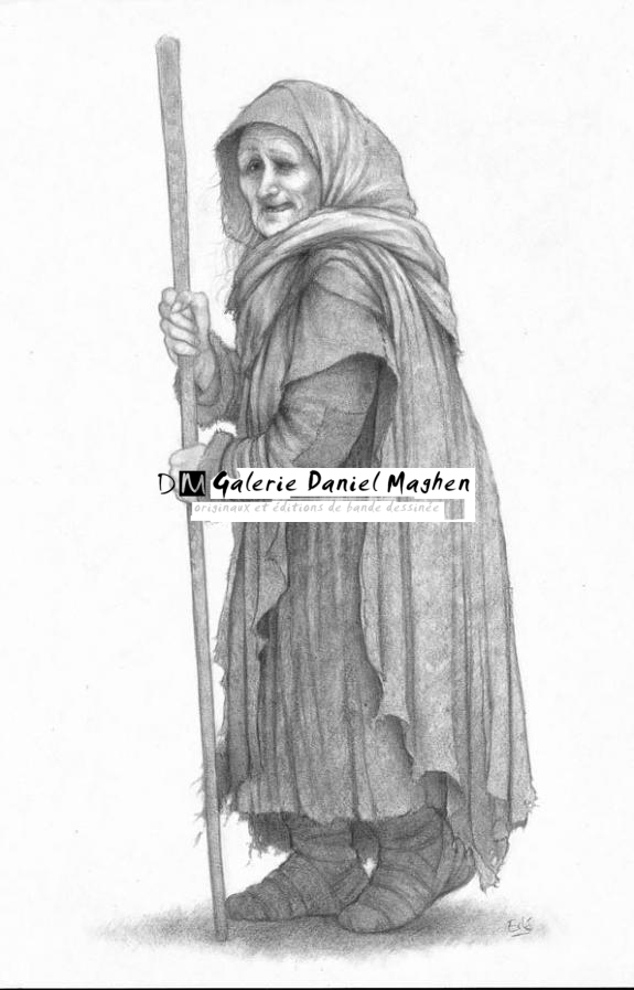 Vieille - Erlé Ferronnière - Mine de plomb sur papier - 2034