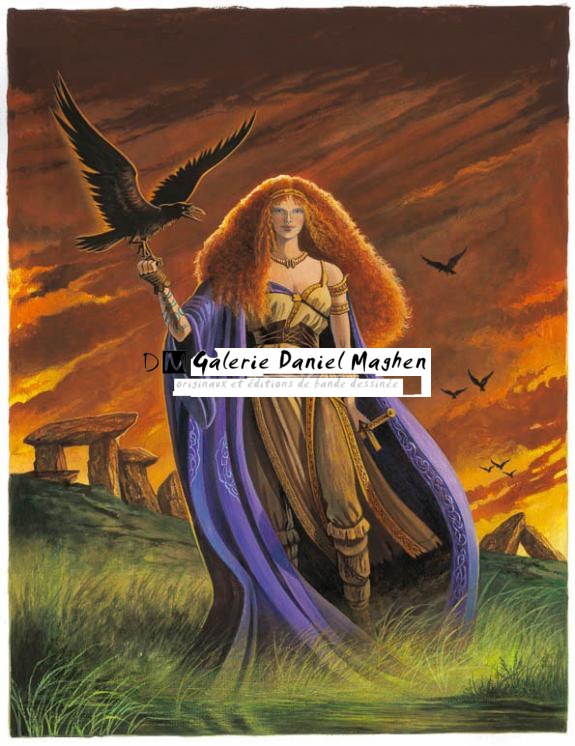 Guerrière - Florence Magnin - Encre de couleur sur papier - 2051