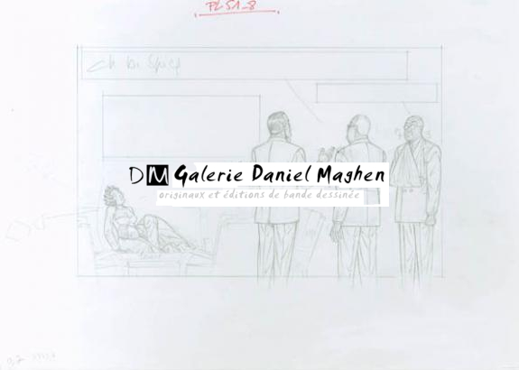 Crayonné case planche 51-8 - Chantal De Spiegeleer - Mine de plomb sur papier - 1942