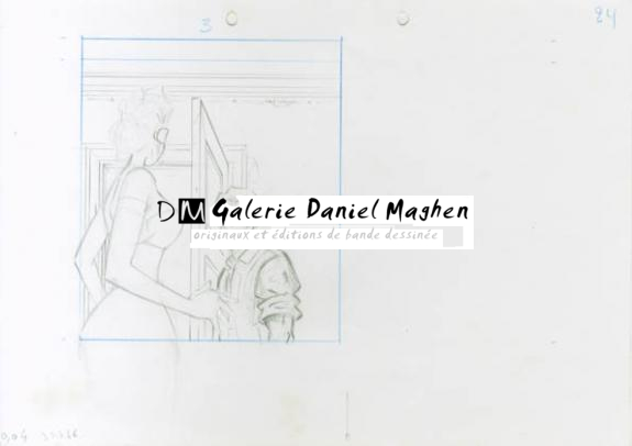 Crayonné 24 - René Sterne - Mine de plomb sur papier - 1985