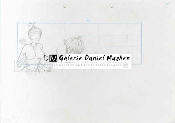 Crayonné 25 - René Sterne - Mine de plomb sur papier - 1986