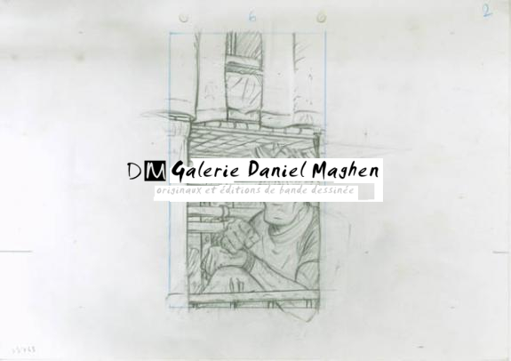 Crayonné 2 - René Sterne - Mine de plomb sur papier - 1989