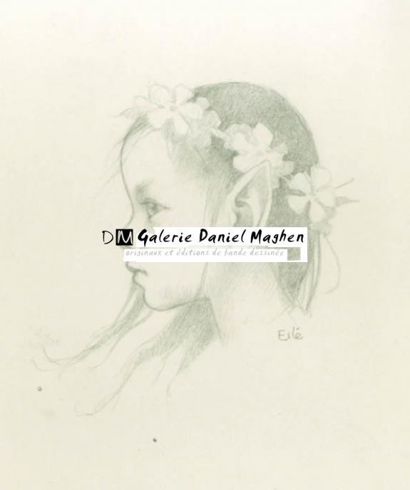 Profil fée - Erlé Ferronnière - Mine de plomb sur papier - 2052