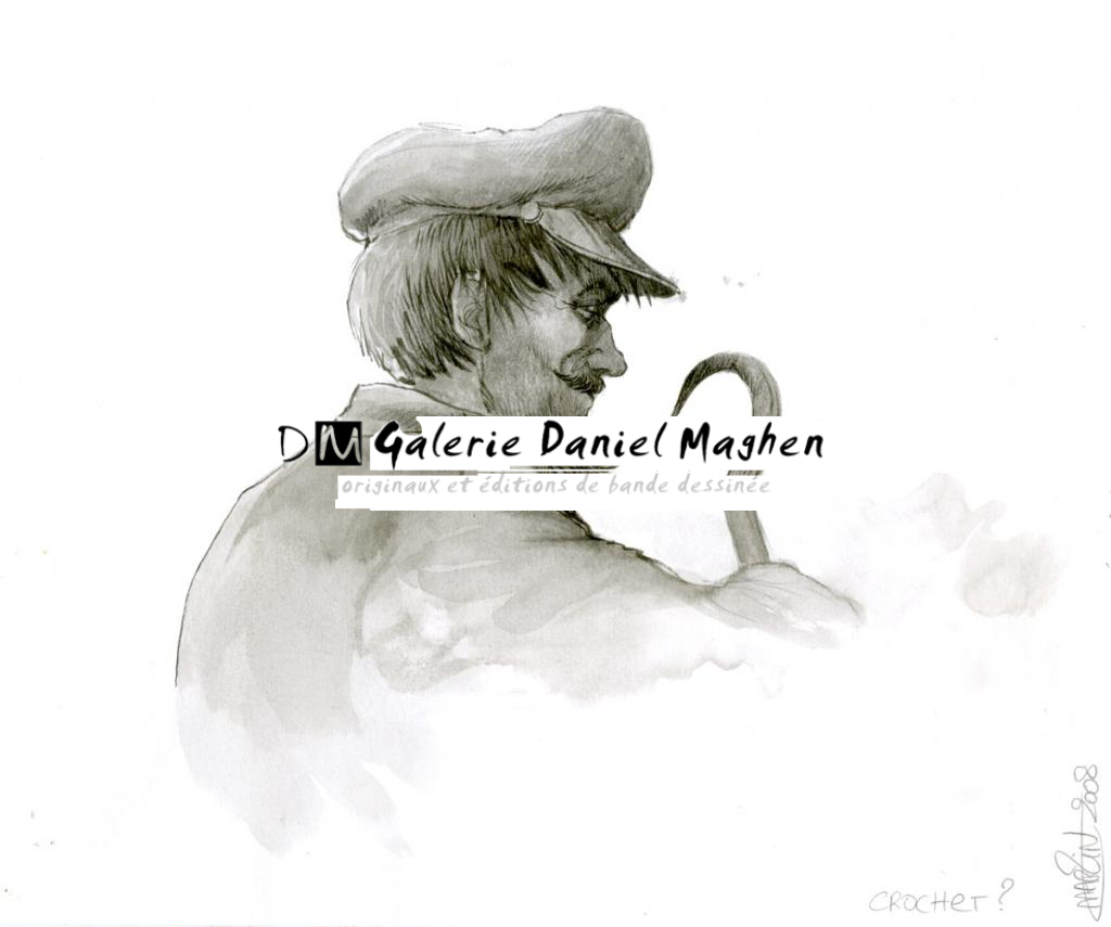 (fantastique) Caoitaine Crochet - Martin Maniez - Encre de Chine et mine de plomb sur papier - 2081