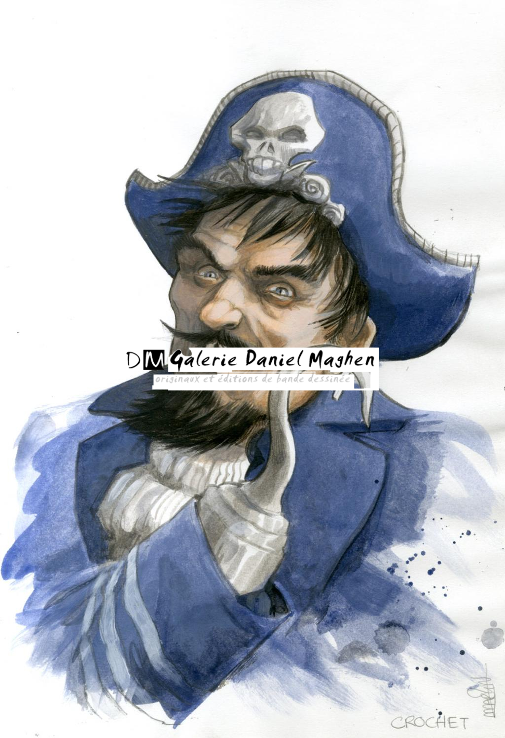 (fantastique) Crochet - Martin Maniez - Encre de couleur sur papier - 2085