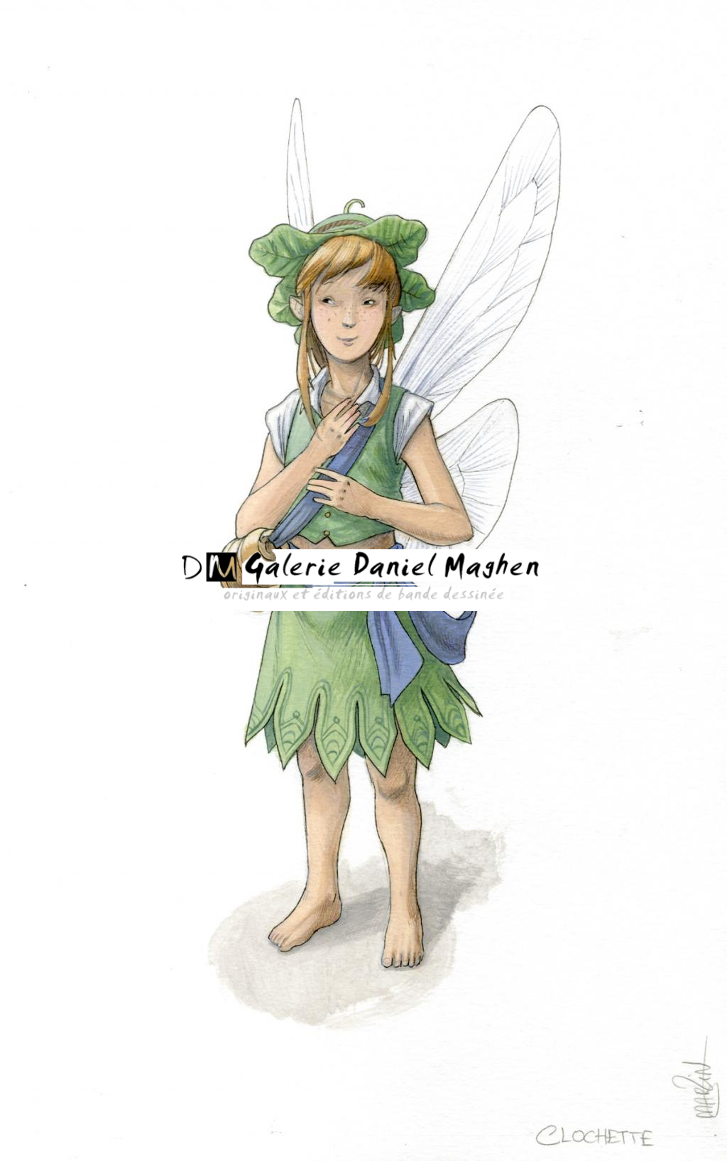 (fantastique) Clochette - Martin Maniez - Encre de couleur sur papier - 2087