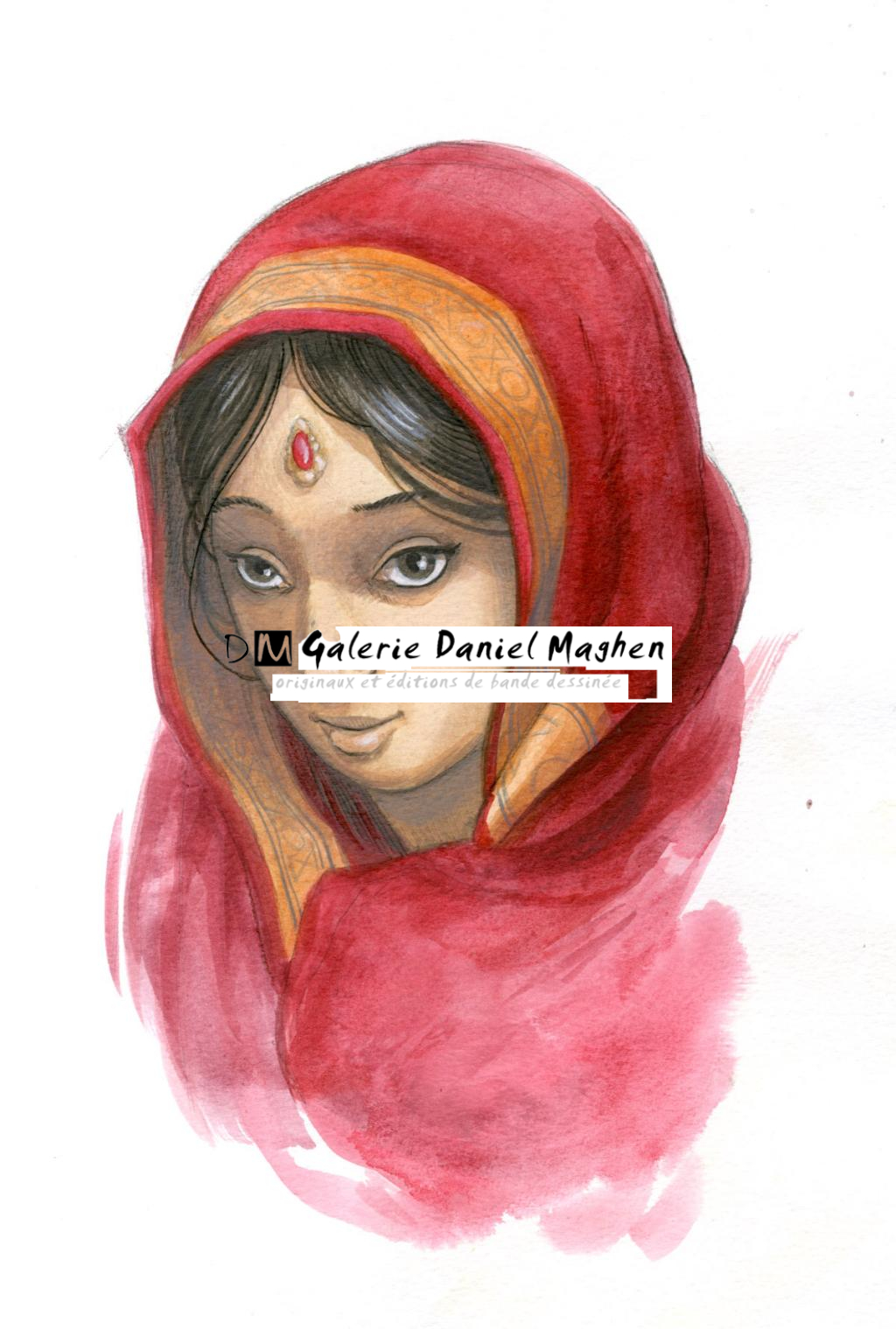 (fantastique) Lys - Martin Maniez - Encre de couleur sur papier - 2089