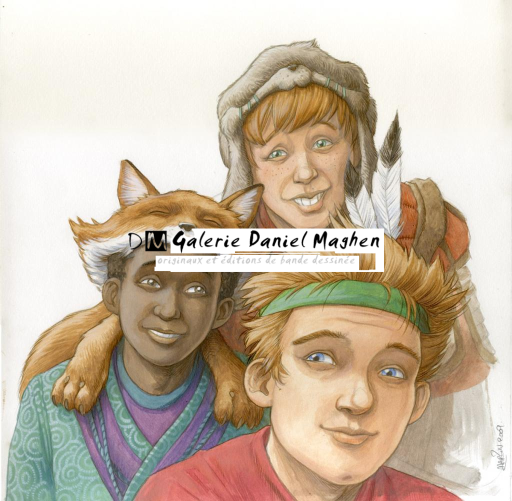 (fantastique) Les enfants perdus - Martin Maniez - Encre de couleur et crayon de couleur sur papier - 2101