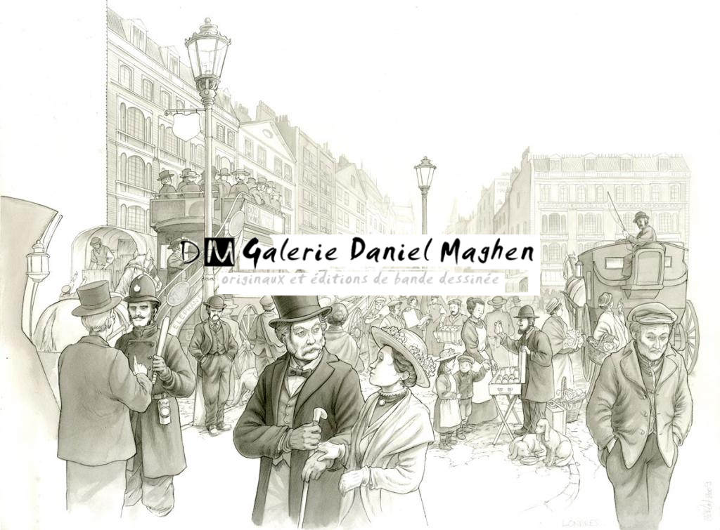 (fantastique) Londres - Martin Maniez - Encre de Chine et mine de plomb sur papier - 2102