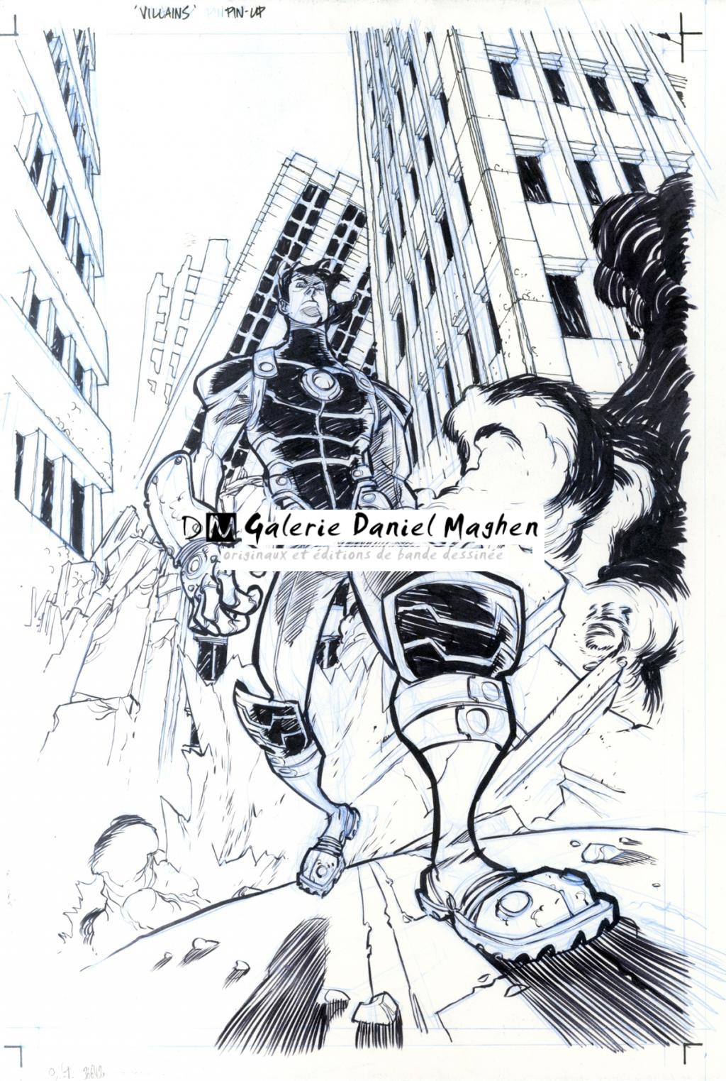 Iron Villains - Eric Canete - Feutre et crayon bleu - 2125