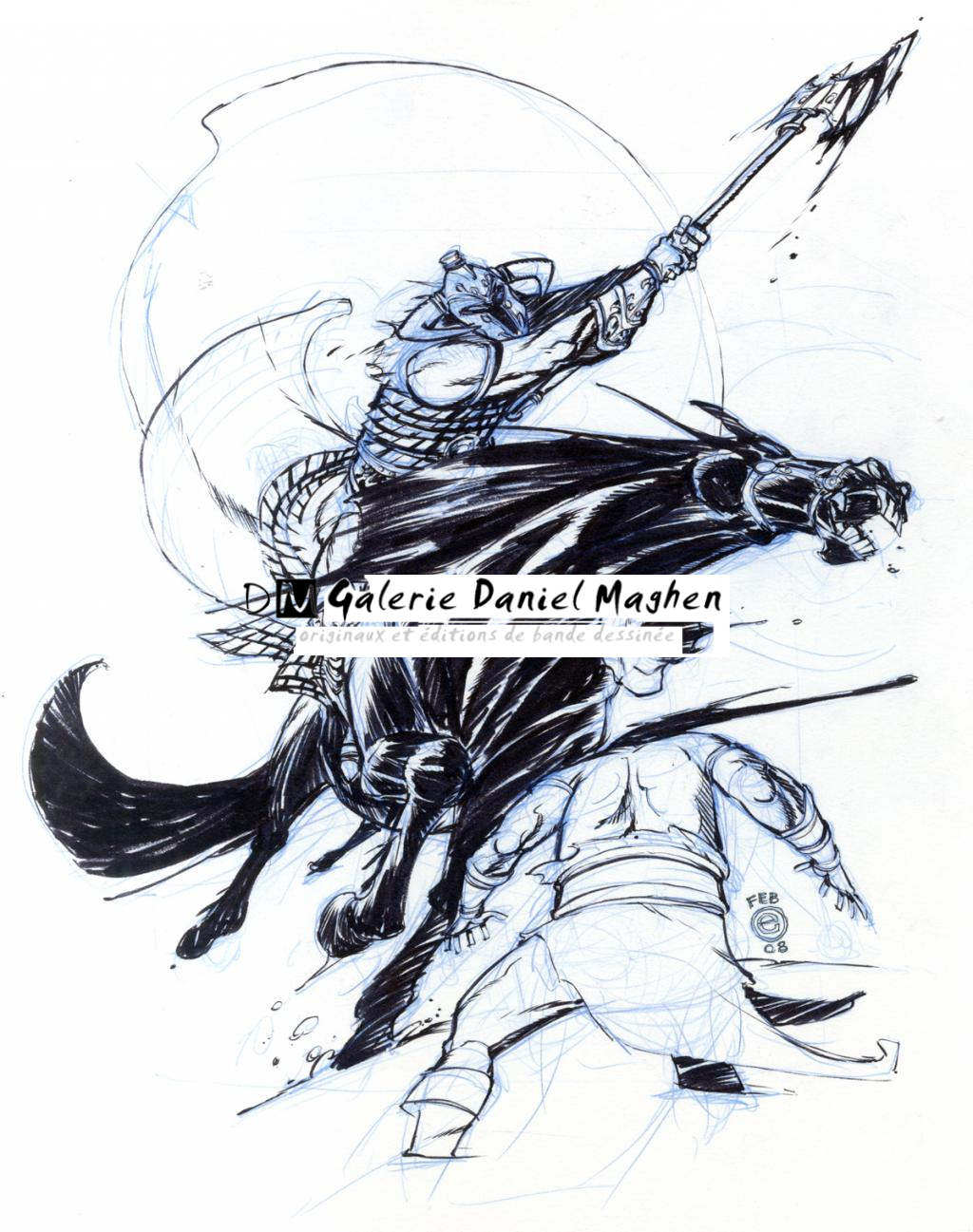 Death Dealer - Eric Canete - Feutre et crayon bleu - 2128