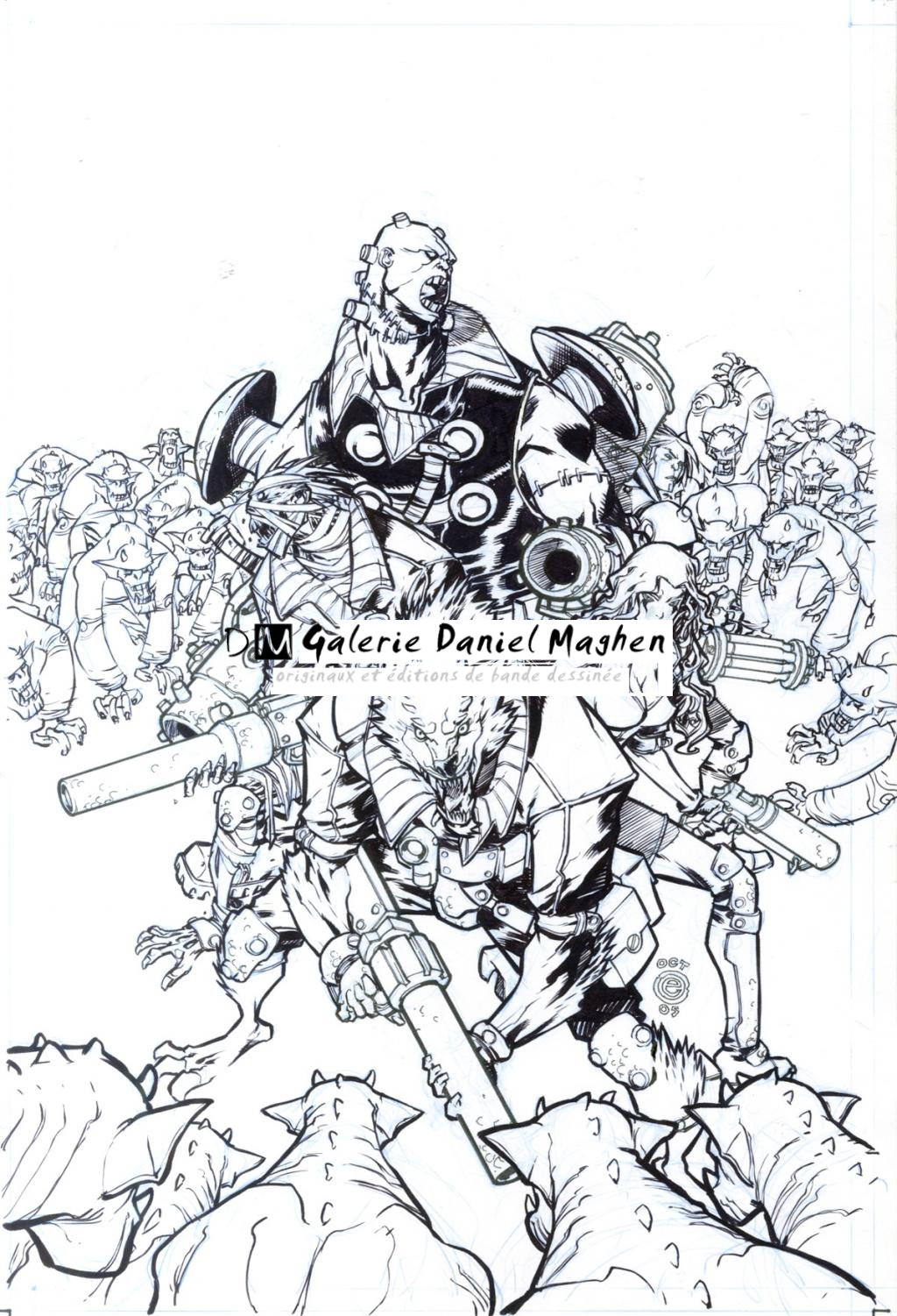 Howling commandos 4 - Eric Canete - Feutre et crayon bleu - 2115