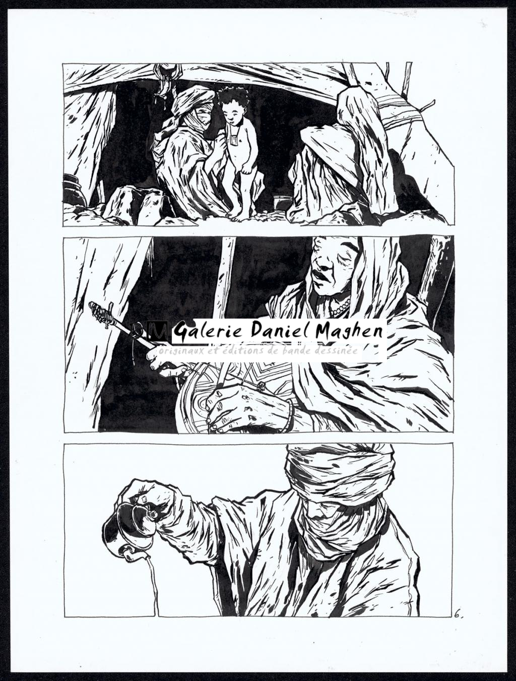 Histoire courte : touareg - Christophe Chabouté - Encre de Chine - 2138