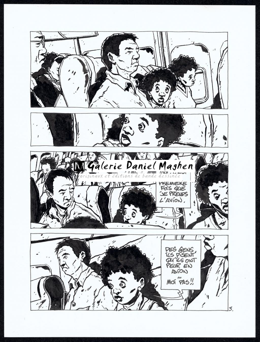 Histoire courte : avion - Christophe Chabouté - Encre de Chine - 2148