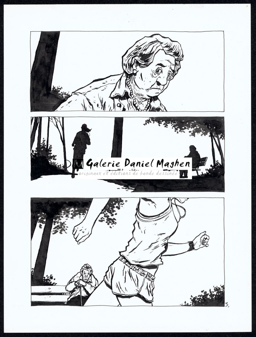 Histoire courte : jogging - Christophe Chabouté - Encre de Chine - 2156