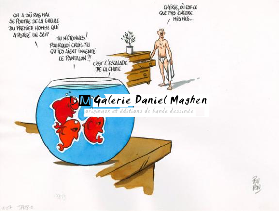 Slip - Nicolas Poupon - Encre de Chine, encre de couleur et crayon - 2184