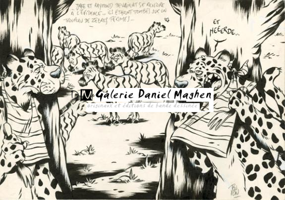 Zèbre périmé - Nicolas Poupon - Encre de Chine et mine de plomb sur papier - 2192