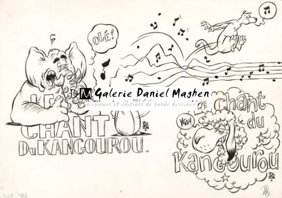 Chant du kangourou - Nicolas Poupon - Encre de Chine et mine de plomb sur papier - 2194