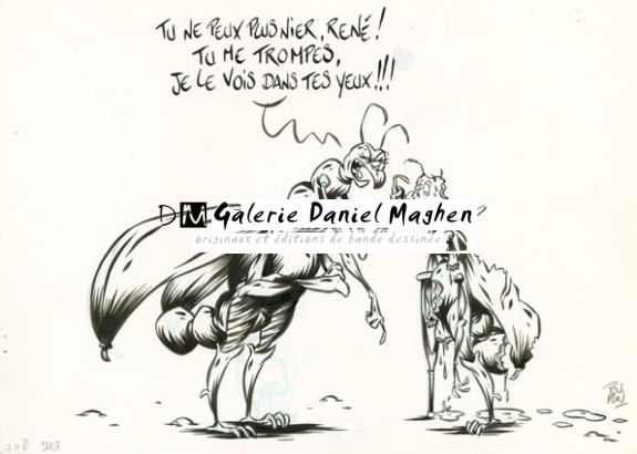 Tromper - Nicolas Poupon - Encre de Chine et mine de plomb sur papier - 2198