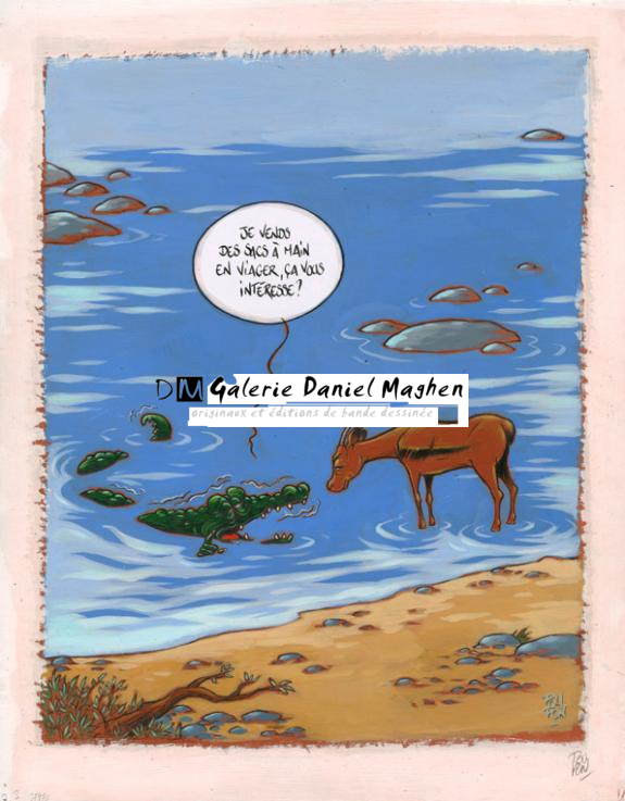 Crocodile et antilope - Nicolas Poupon - Acrylique - 2209