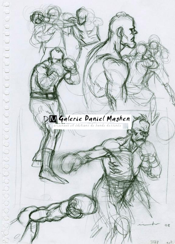 Anne + Wolverine - Marcial Toledano - Mine de plomb sur papier - 2168