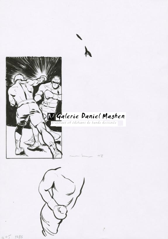 Case de boxe - Marcial Toledano - Encre de Chine - 2170