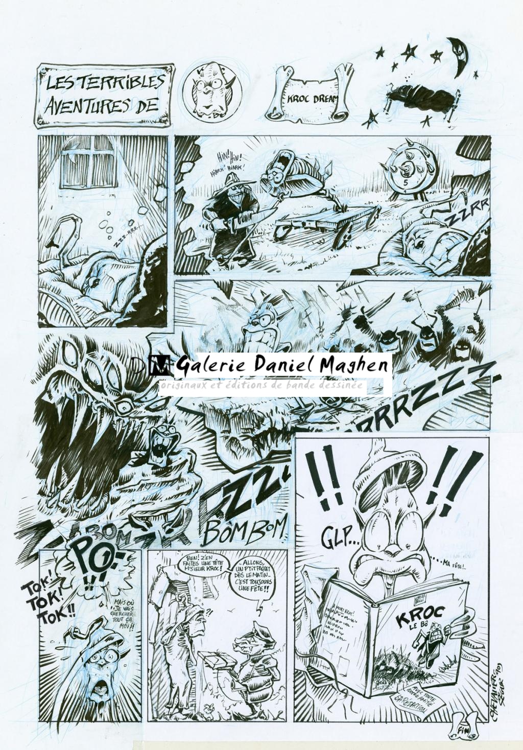 Kroc dream, strip du bas collé - Thierry Ségur - Encre de Chine - 2387