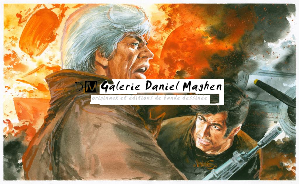 Illustration originale - William Vance - Encre de couleur sur papier - 5589