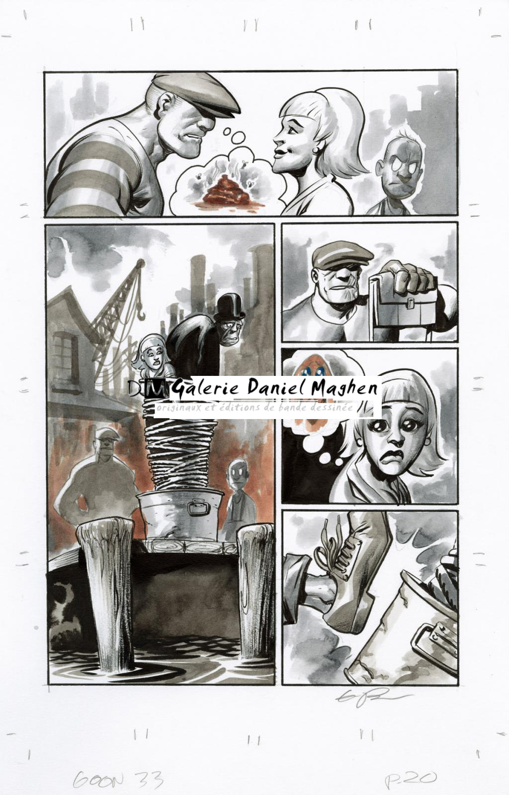 # 33 - page 20 - Eric Powell - Encre de Chine et encre de couleur sur papier - 2365