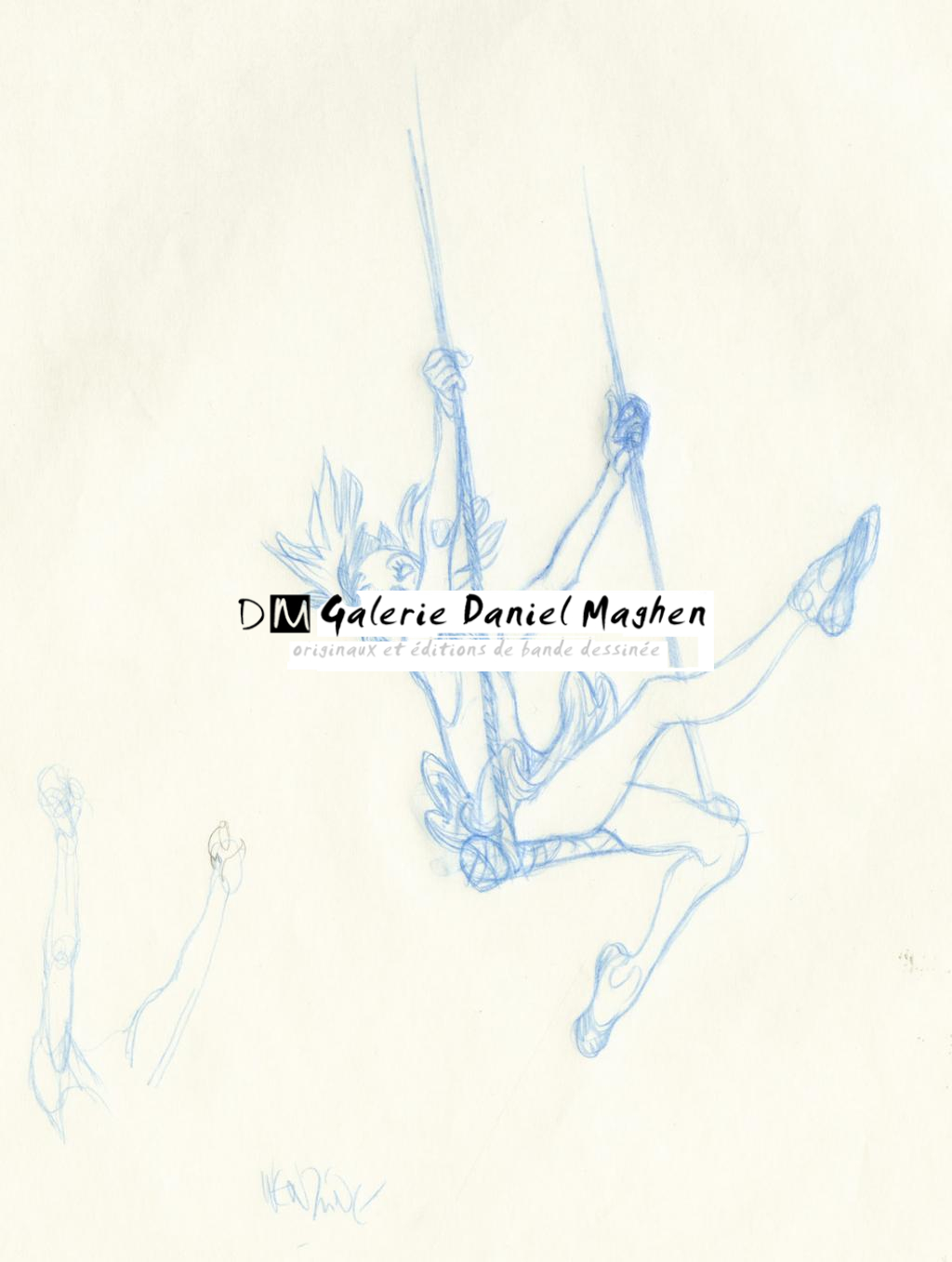 Trapéziste - Claire Wendling - Crayon de couleur sur papier - 2991