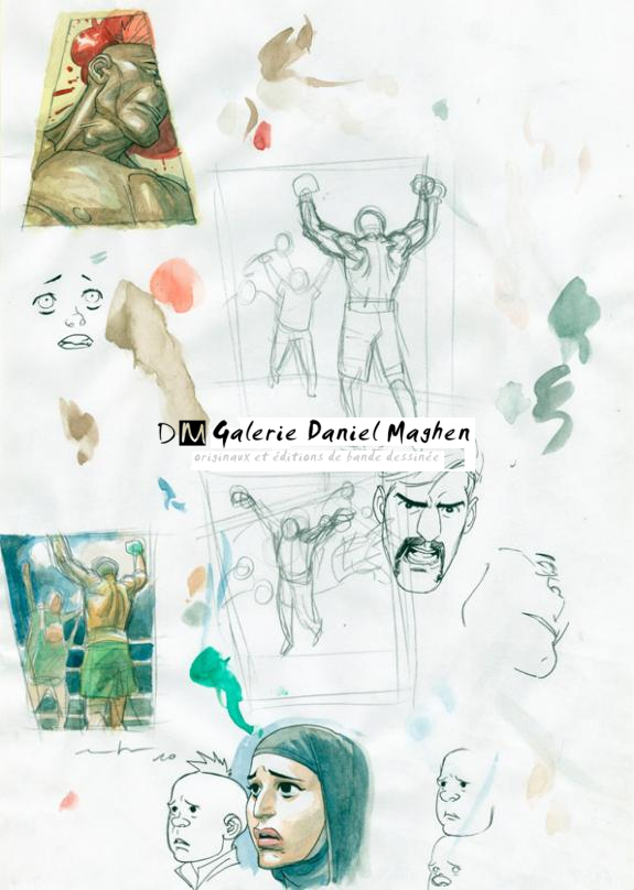 recherches - Marcial Toledano - Aquarelle et mine de plomb sur papier - 2275