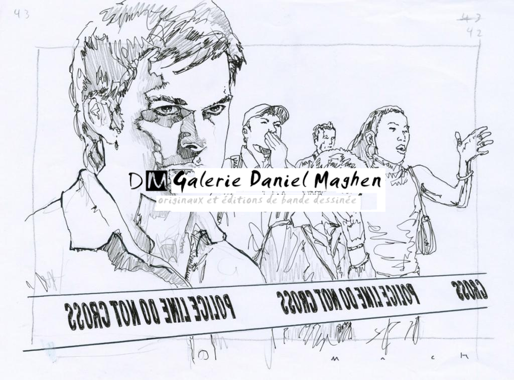 Crayonné de Dexter - David Mack - Mine de plomb et feutre - 2284