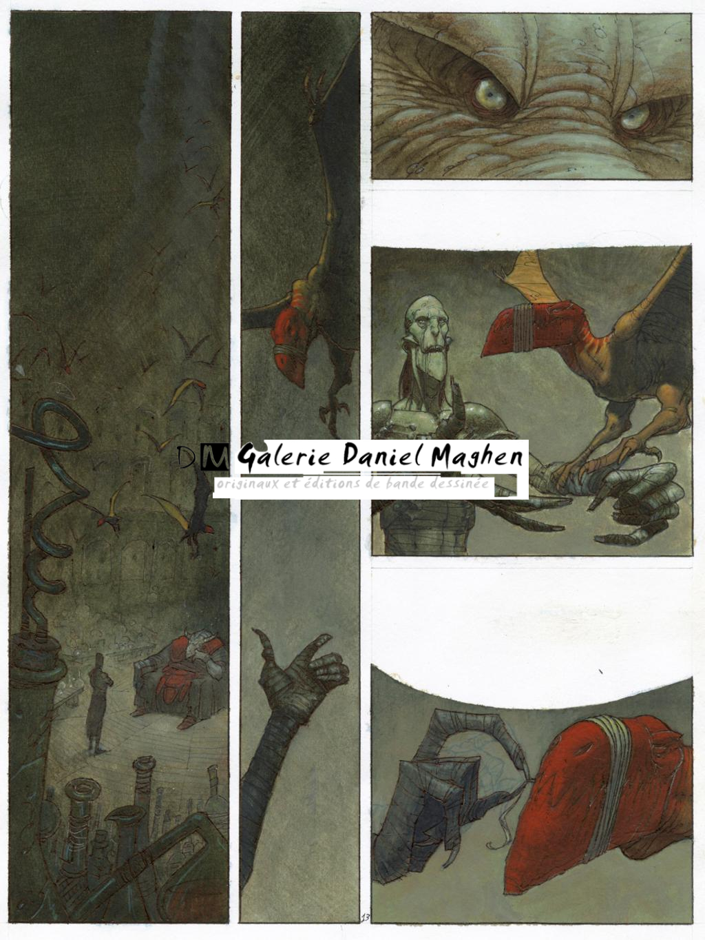 Planche 13 - Didier Cassegrain - Encre de couleur et encre de Chine sur papier - 4921