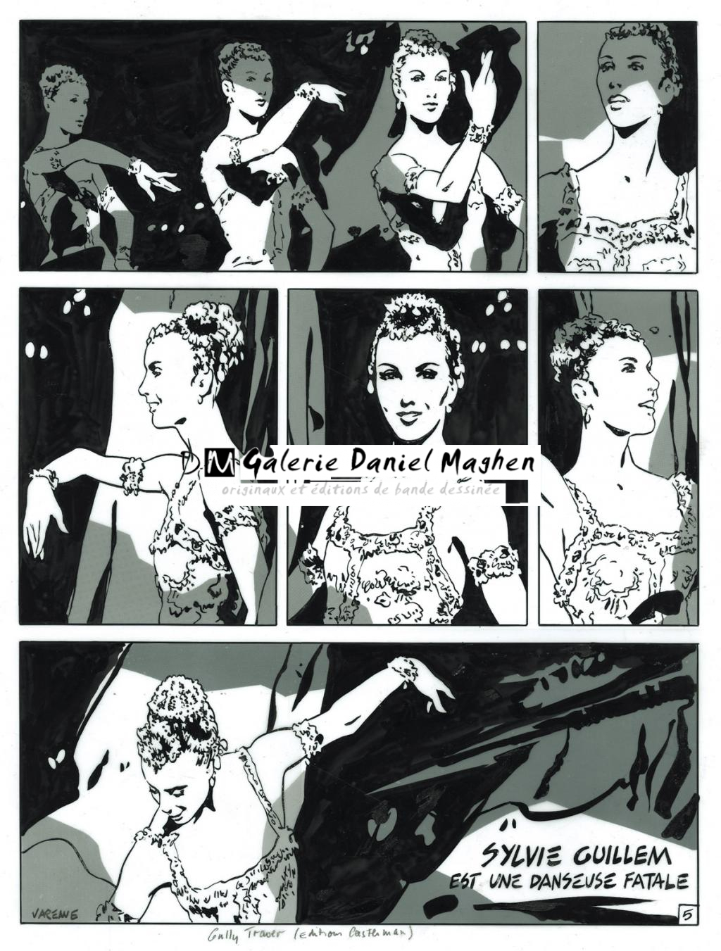 Planche 5 inédite (1993) - Alex Varenne - Encre de Chine et trame sur calque - 2287