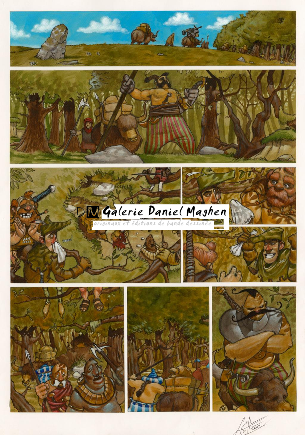 Planche 10 - John Simon Loche - Encre de Chine et encre de couleur sur papier - 2299