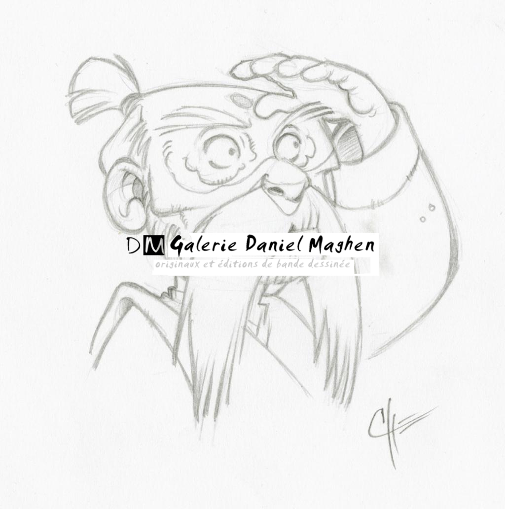 éude de personnage - John Simon Loche - Mine de plomb sur papier - 2302