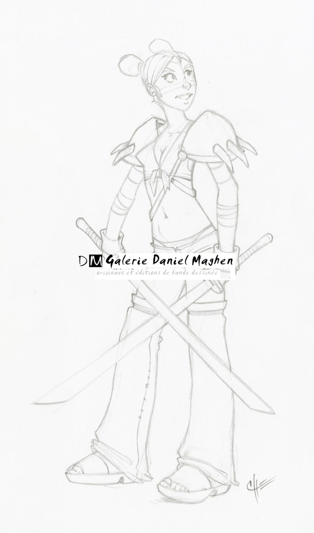 éude de personnage - John Simon Loche - Mine de plomb sur papier - 2303